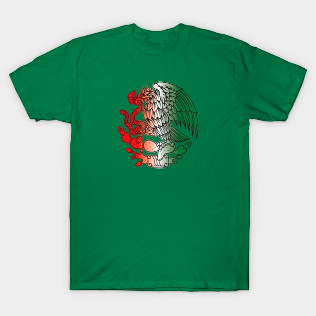 Mexican Flag Eagle T-Shirt by machmigo